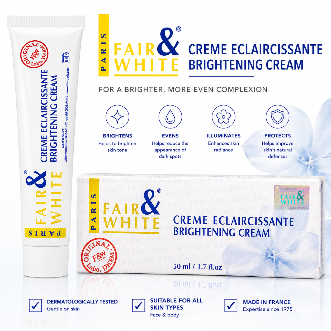Fair & White – Original Crème Éclaircissante, 50 ml