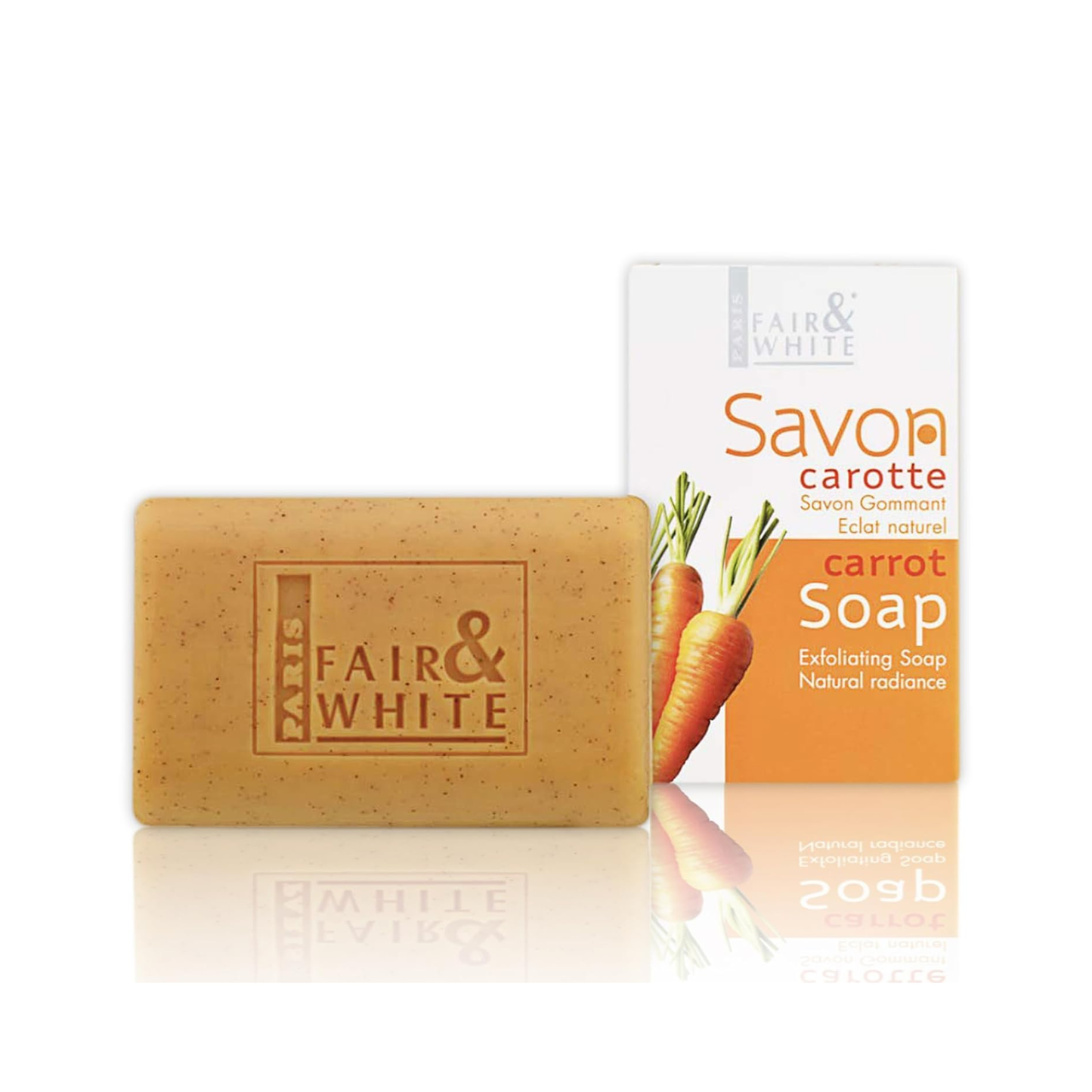 Fair & White – Jabón exfoliante de zanahoria, 200 g