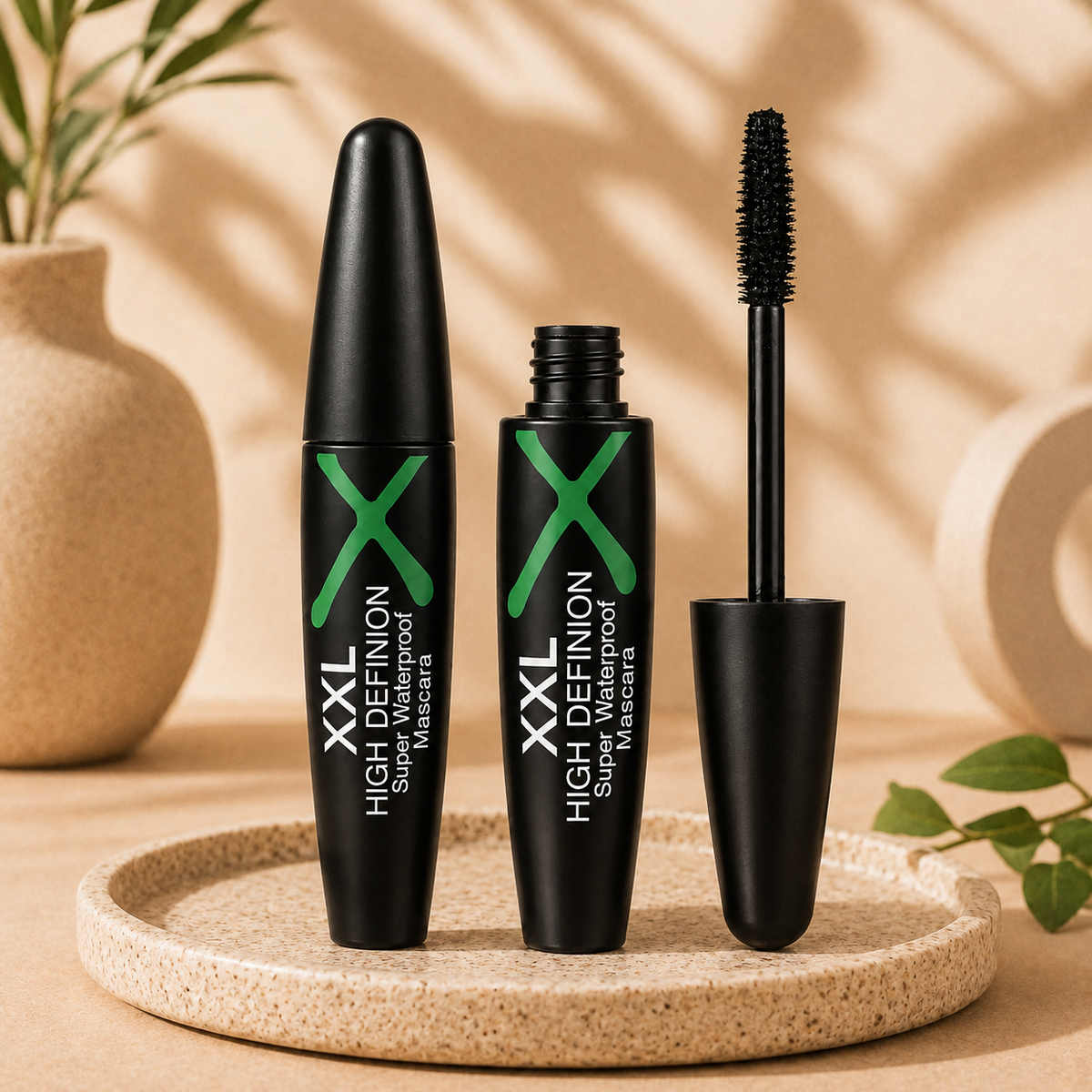 4D XXL High Definition Waterproof Mascara – Volumizing, Lengthening & Smudge-Proof Black Mascara Clessenza Beauty Store