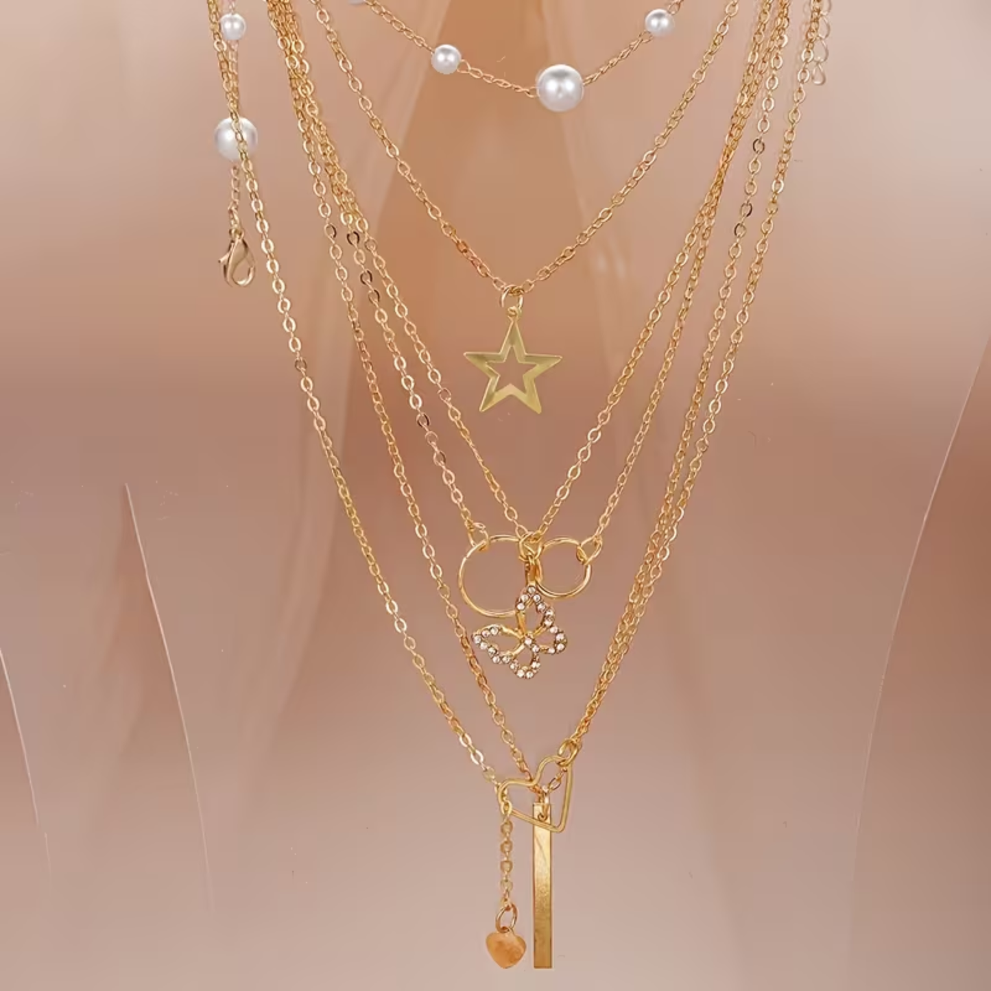Luxury 56-Piece Fashion Jewelry Set β Gold-Tone Necklaces, Earrings, Rings, Bracelets & Accessories (No Gift Box) Clessenza Beauty Store