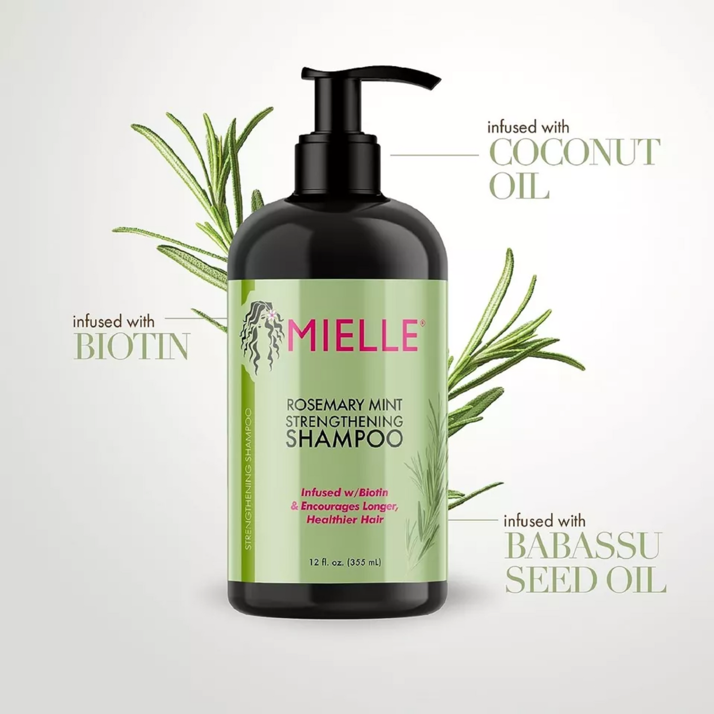Mielle – Rosemary Mint Strengthening Shampoo, 12 fl oz