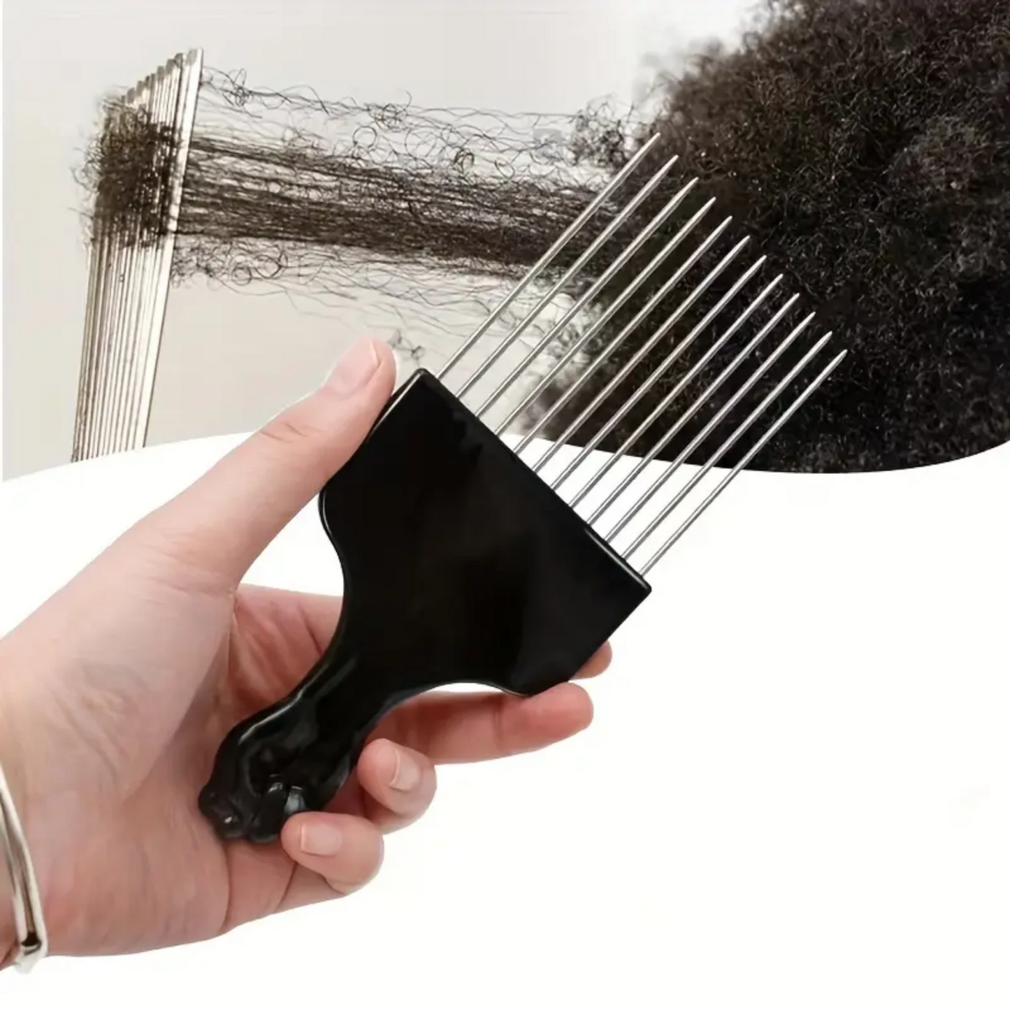 Stainless Steel Hair Pick Comb Clessenza Beauty Store