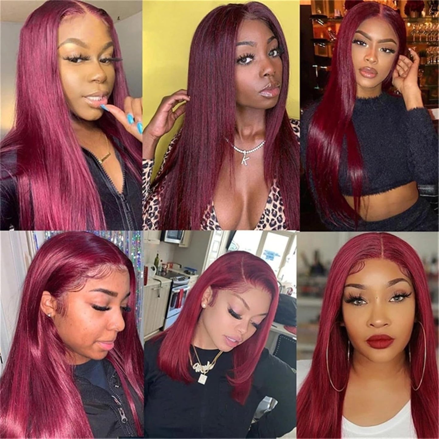 99J Straight Lace Front Human Hair Wig – 26″