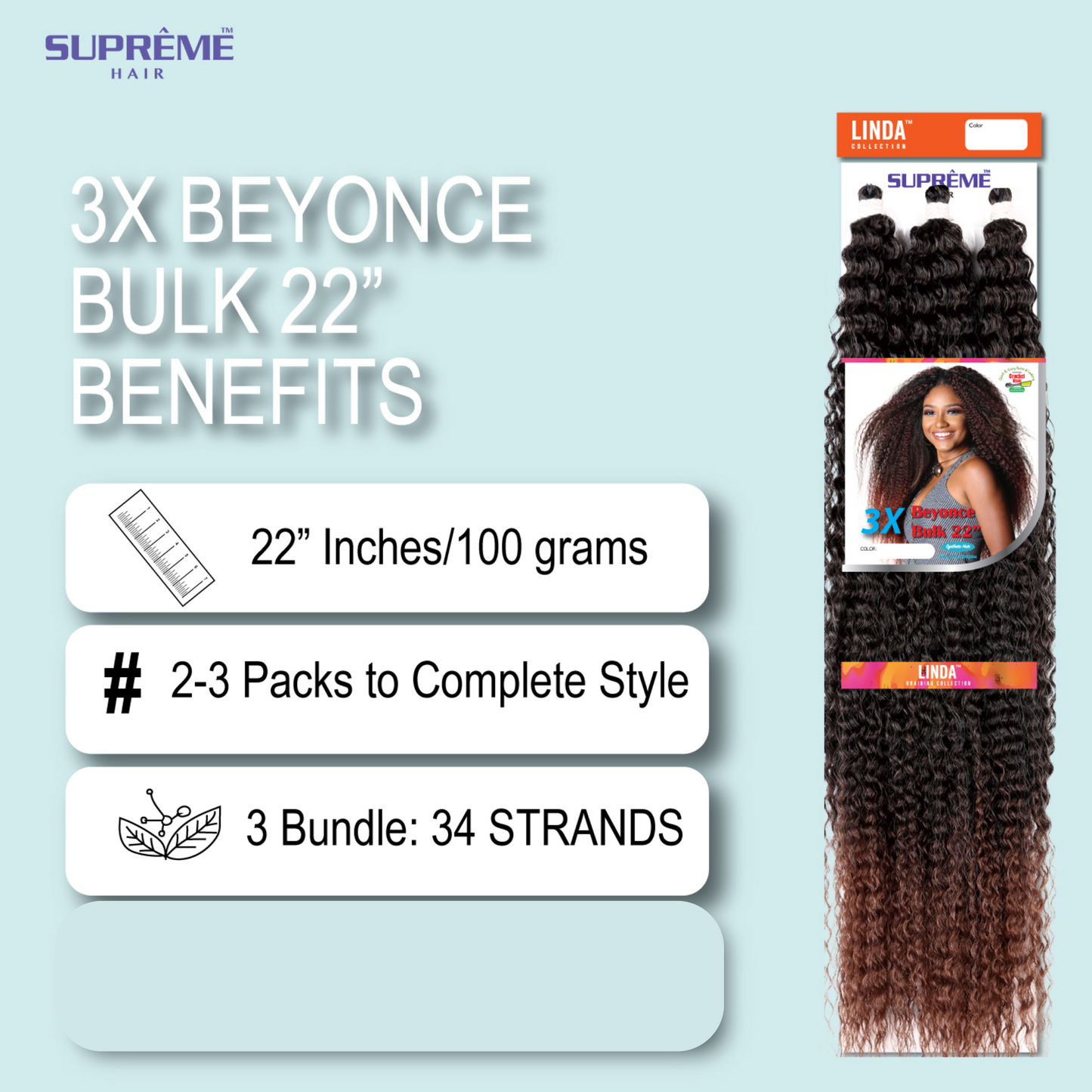 SUPRÊME Hair – 3X Beyonce Bulk 22"