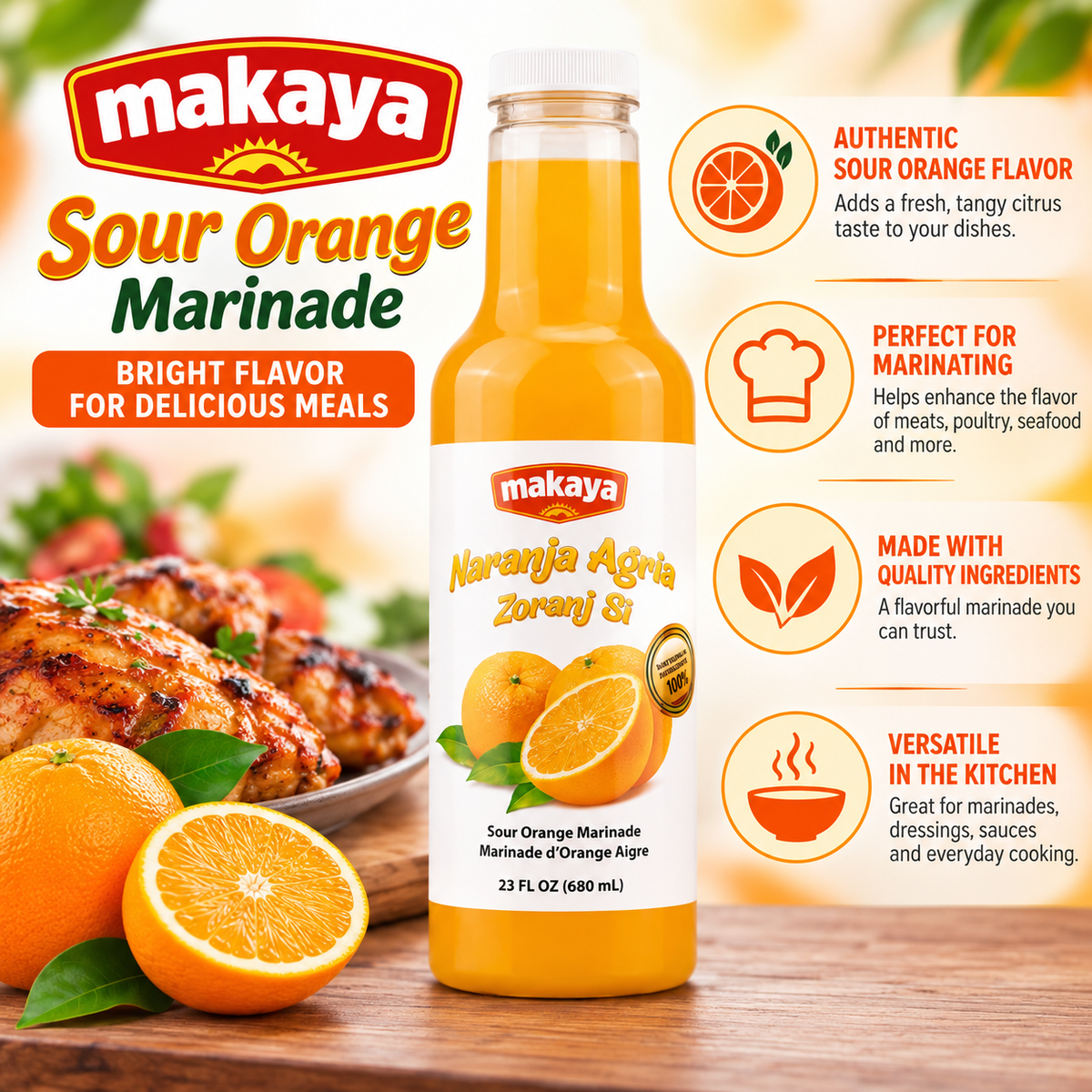 Makaya – Sour Orange Marinade, 23 fl oz Makaya