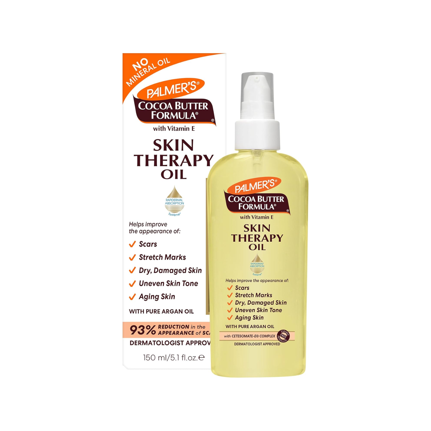 Palmer's – Huile thérapeutique pour la peau au beurre de cacao et à la vitamine E, 150 ml