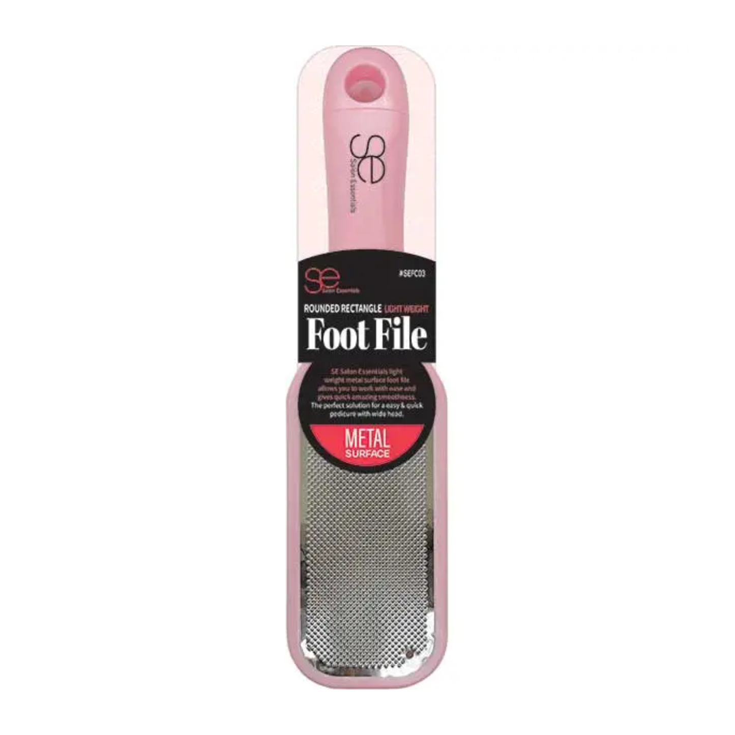 Salon Essentials – Râpe à pieds métallique #SEFC03