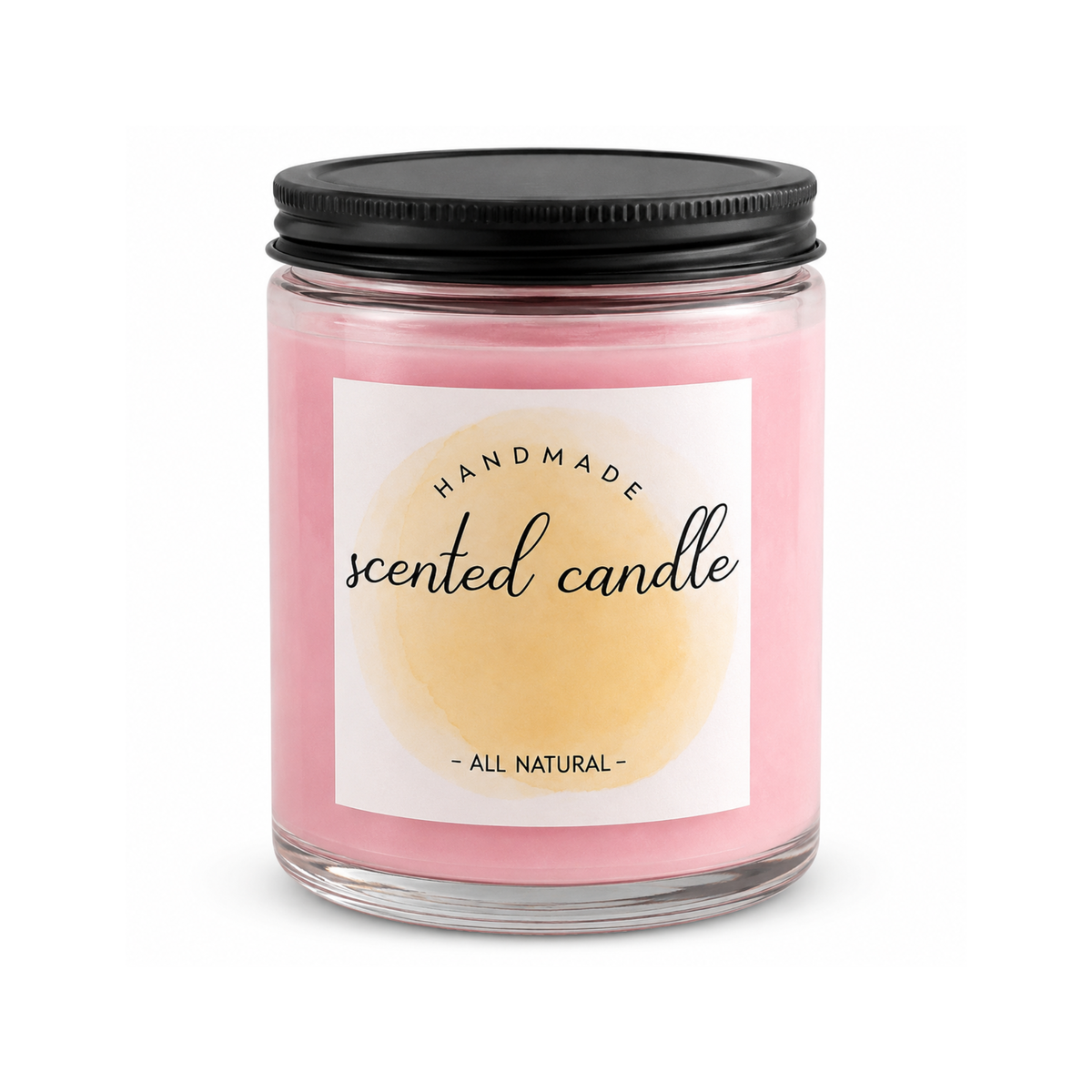 Handmade All Natural Pink Scented Candle Clessenza Beauty Store