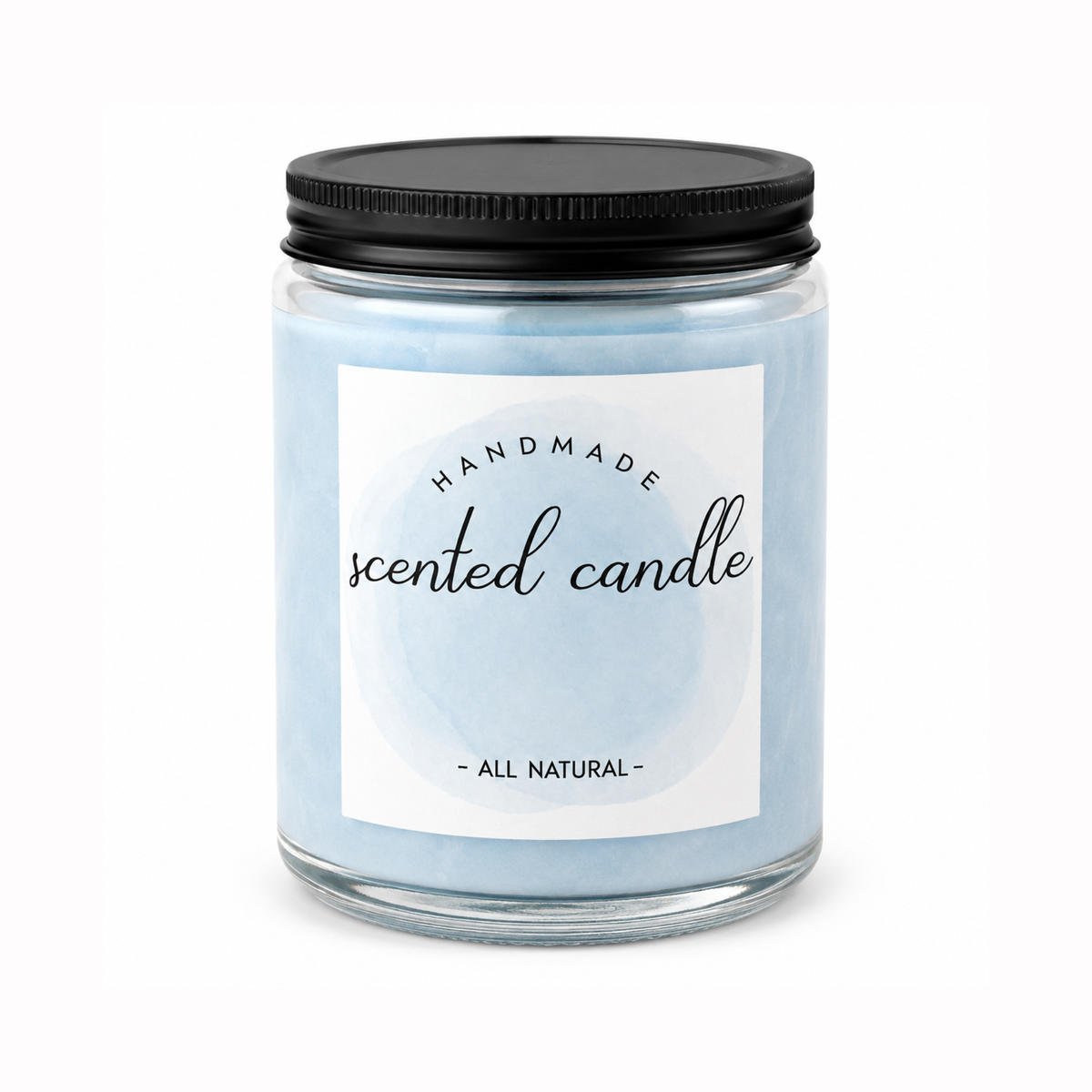Handmade All Natural Blue Scented Candle Clessenza Beauty Store