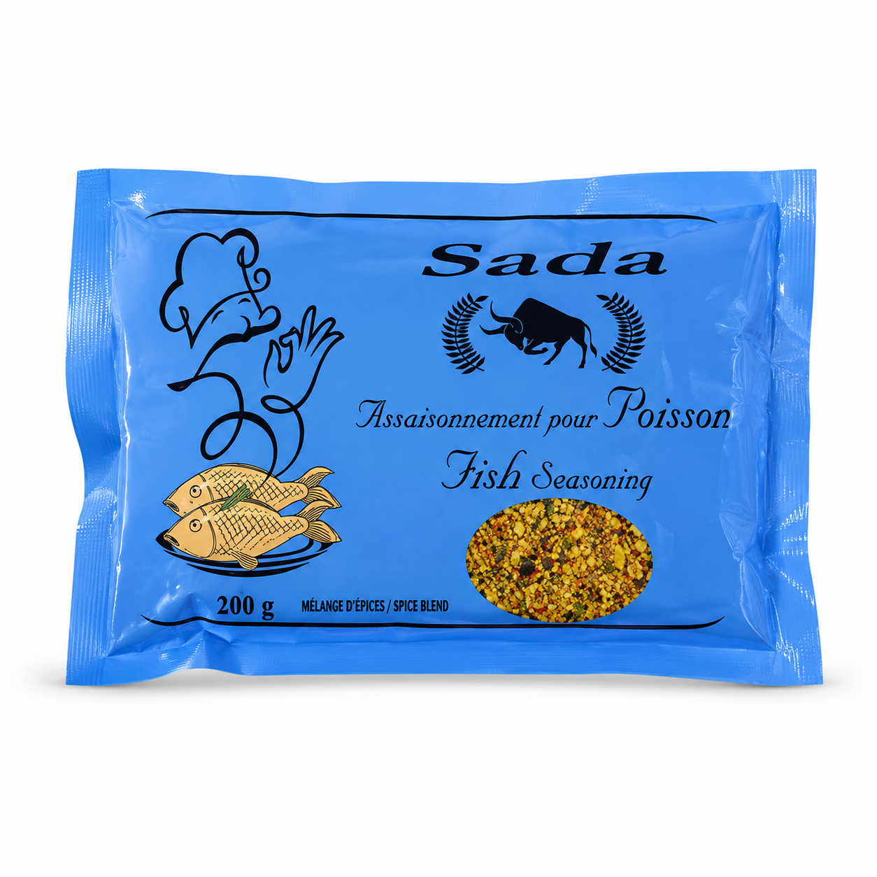 Sada Fish Seasoning 200g Caribbean Seafood Herb and Spice Blend for Fish, Shrimp, Seafood Marinades, Grilling and Frying