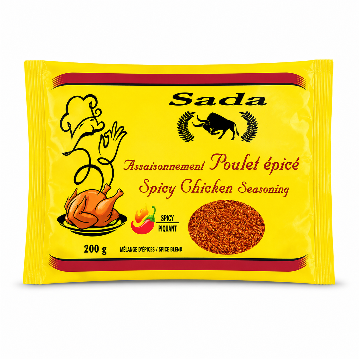 Sada Spicy Chicken Seasoning 200g savory and spicy Caribbean-style poultry seasoning for chicken marinades soups stews rice dishes and BBQ recipes
