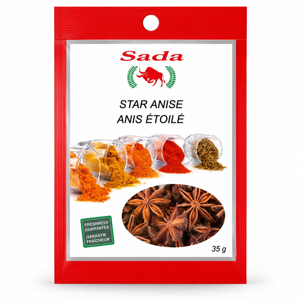 Sada Star Anise 35g premium whole anis Γ©toilΓ© spice with sweet aromatic licorice flavor for teas soups baking desserts and international cooking