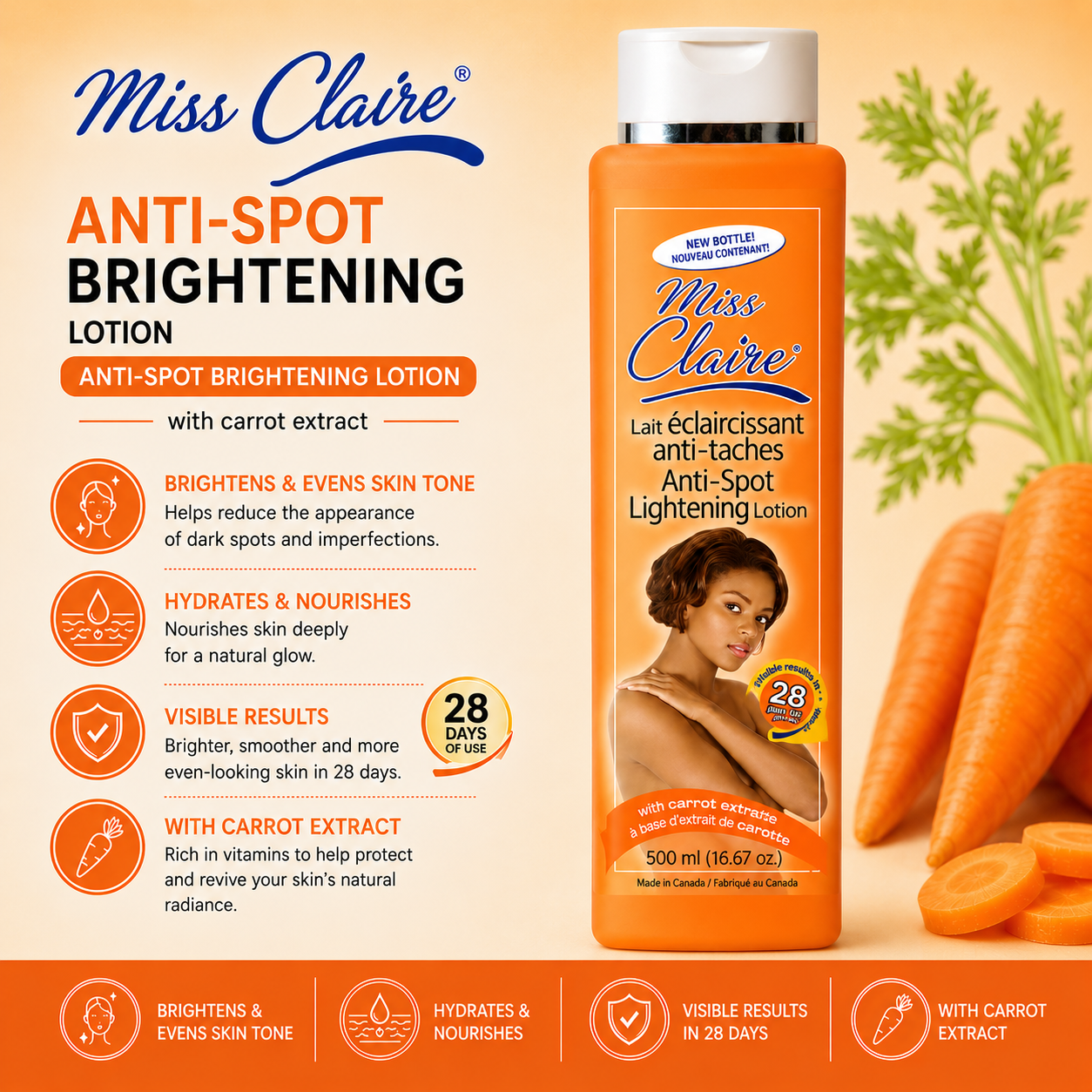 Miss Claire – Anti-Spot Brightening Lotion, 500 ml