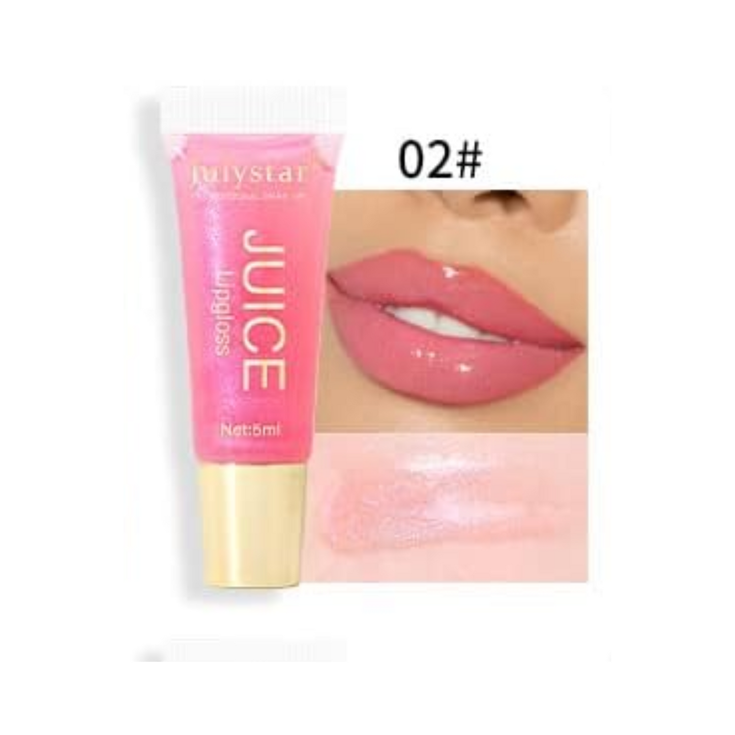 Julystar – Brillant à Lèvres JUICE, 5 ml (Tube Unitaire)