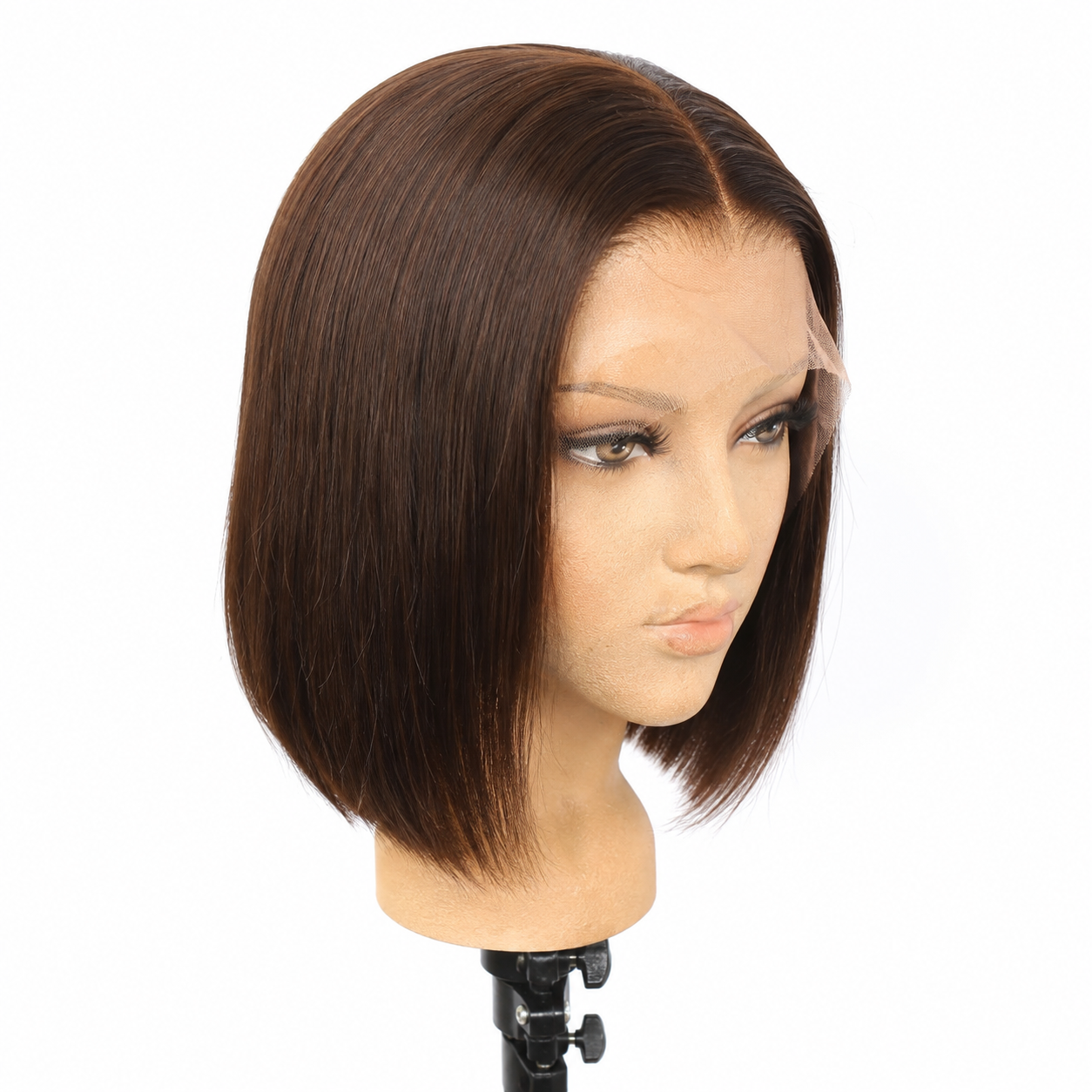 13x4 HD Lace Front Human Hair Bob Wig – Straight 10″ #4 Natural Brown Clessenza Beauty Store