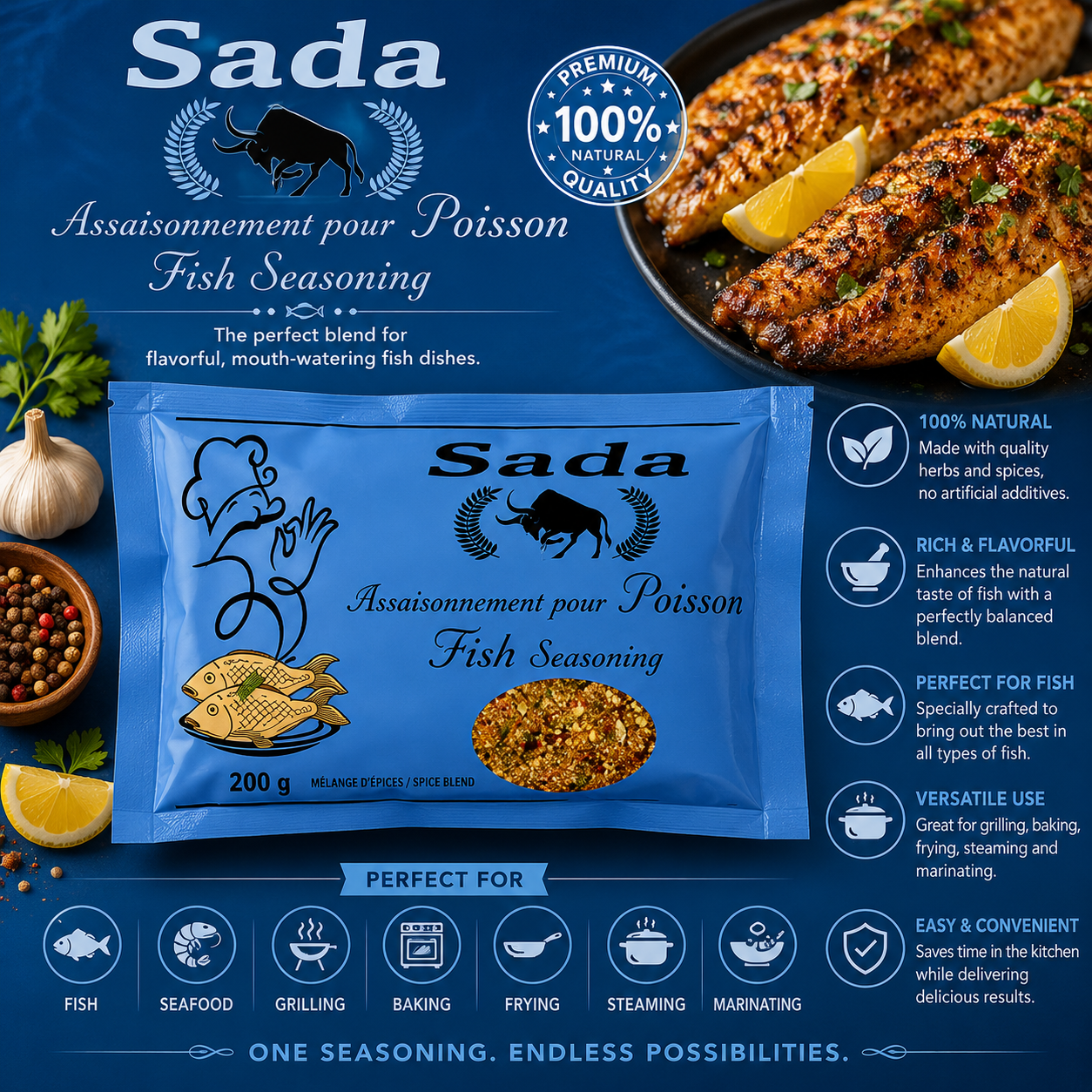 Sada – Fish Seasoning, 200g