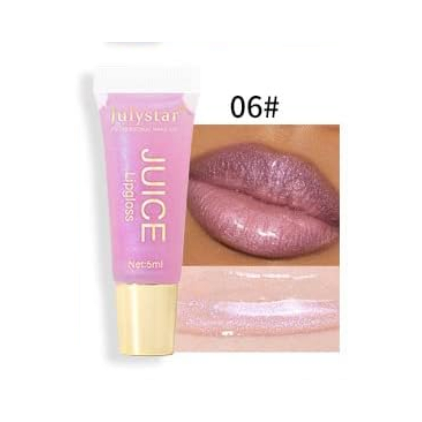 Julystar – Brillant à Lèvres JUICE, 5 ml (Tube Unitaire)