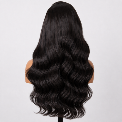 13×4 Lace Front Human Hair Wig – Body Wave 26″ Natural Black Clessenza Beauty Store