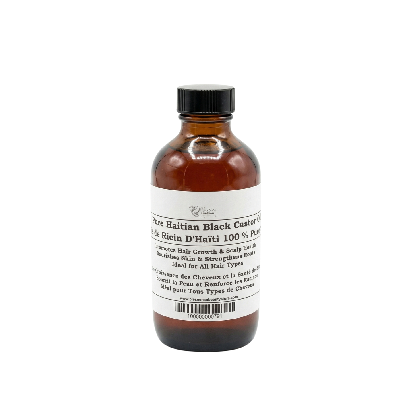 100% Pure Haitian Black Castor Oil, 4oz