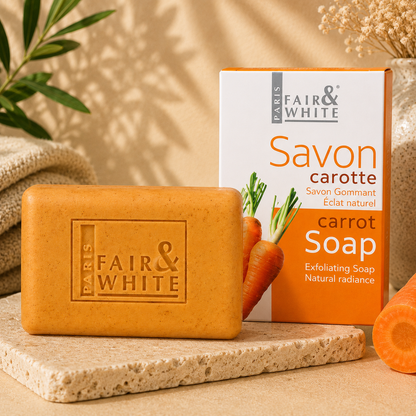 Fair & White Paris – Original Carrot Oil Exfoliating Soap, 200g Fair & White Paris
