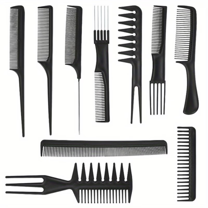 10pcs Haircut Styling Comb Set Clessenza Beauty Store