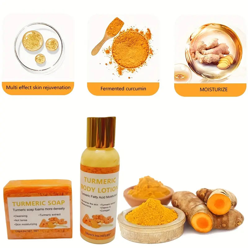 Turmeric Infused Body Lotion & Soap Set