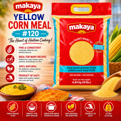 Makaya – Yellow Corn Meal #120, 10 lbs