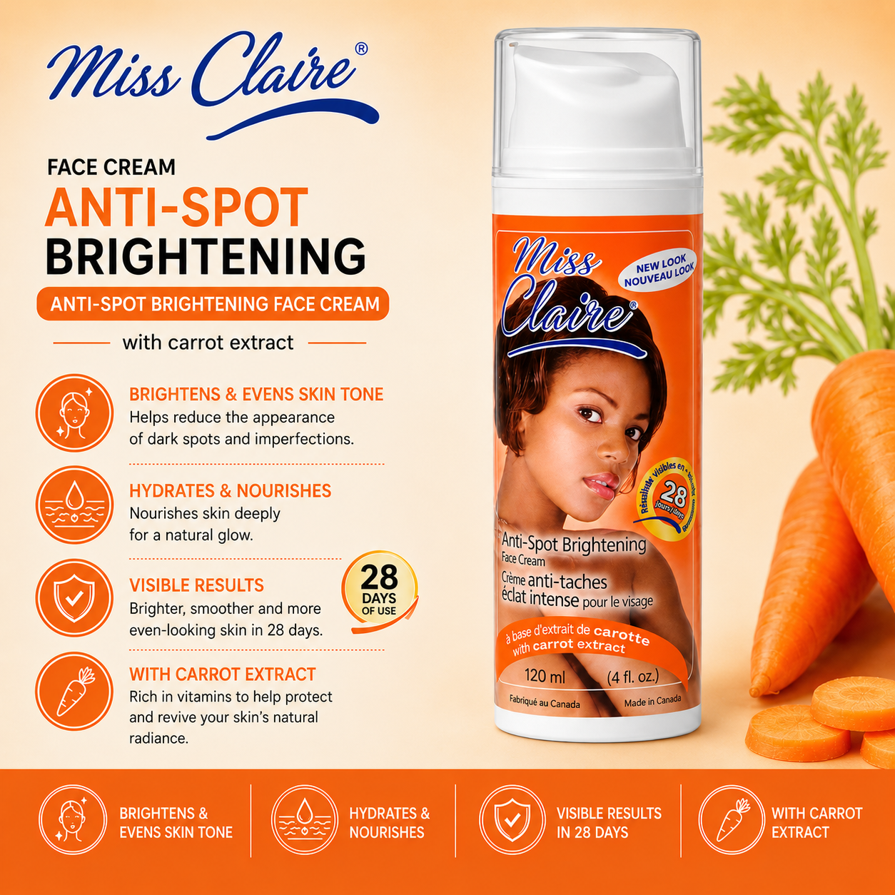 Miss Claire – Anti-Spot Brightening Face Cream, 120ml