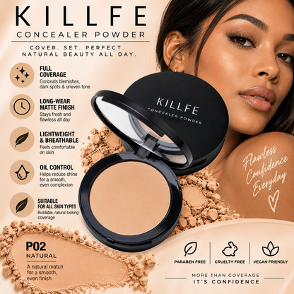 Killfe – Long-Wear Matte Pressed Concealer Powder KILLFE