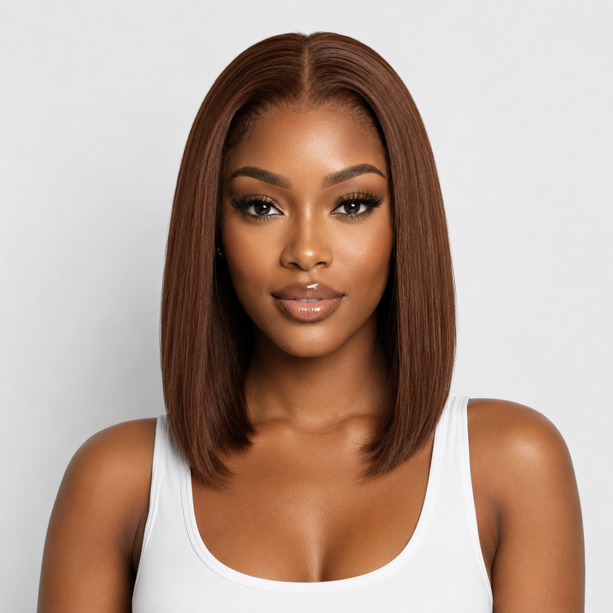 13x4 HD Lace Front Human Hair Bob Wig – Straight 10″ #4 Natural Brown