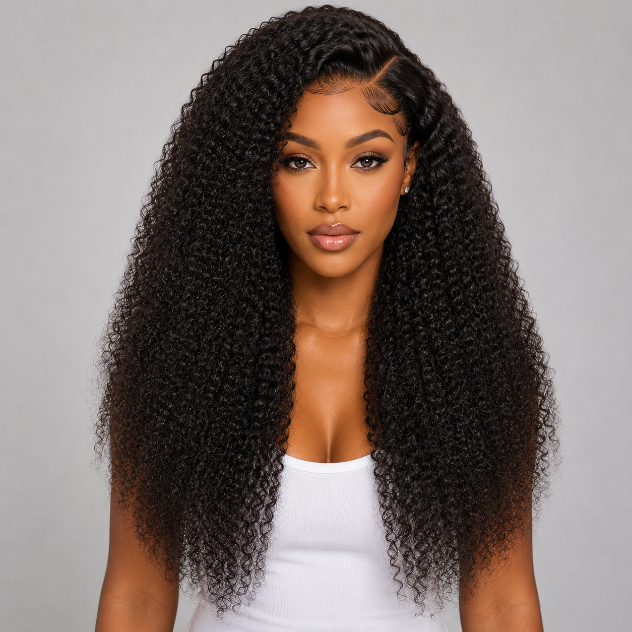13x4 HD Lace Front Kinky Curly Human Hair Wig – 26″, 250% Full Volume