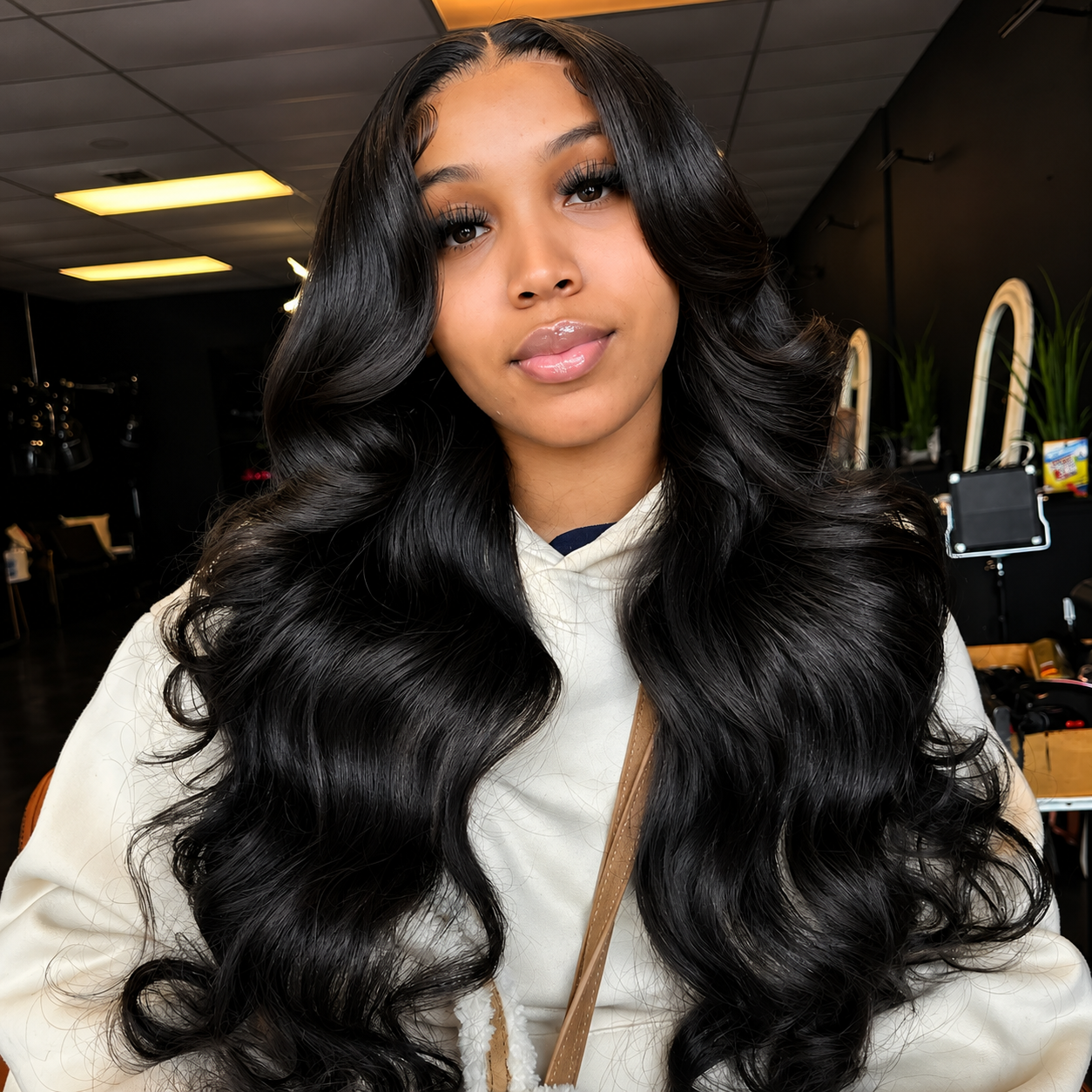 13×4 Lace Front Human Hair Wig – Body Wave 26″ Natural Black Clessenza Beauty Store