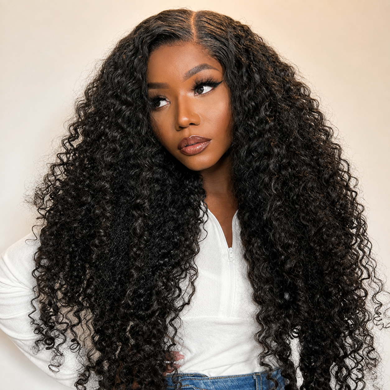 13x4 HD Lace Front Kinky Curly Human Hair Wig – 26″, 250% Full Volume Clessenza Beauty Store