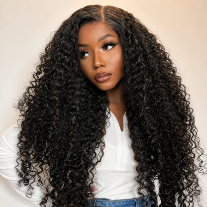 13x4 HD Lace Front Kinky Curly Human Hair Wig – 26″, 250% Full Volume Clessenza Beauty Store