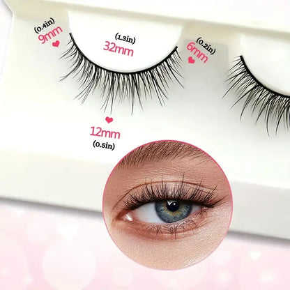 10 Pairs of Handmade Natural 3D Fluffy False Eyelashes