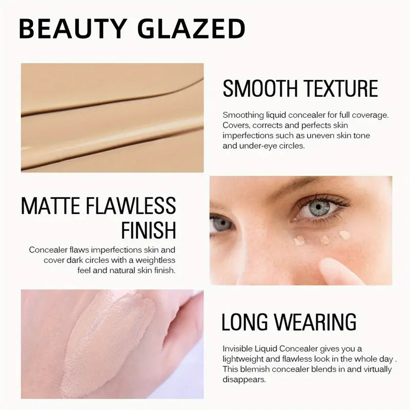 Beauty Glazed - Le kit de démarrage de maquillage ultime avec base, anti-cernes et fond de teint liquide