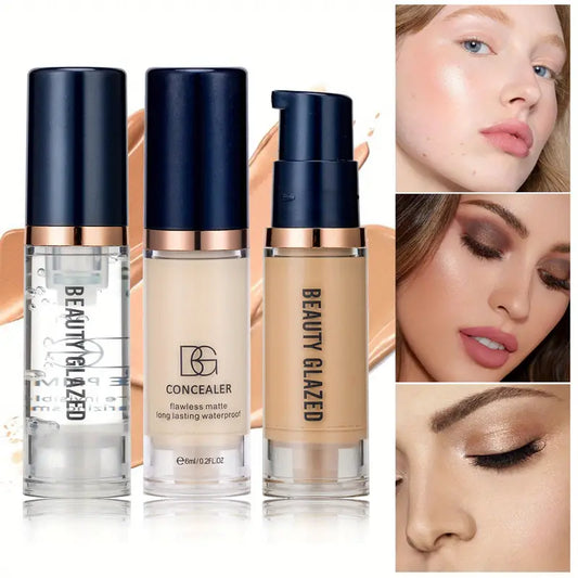 Beauty Glazed - The Ultimate Makeup Starter Kit with Primer, Concealer & Liquid Foundation