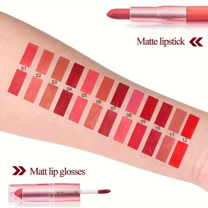 CmaaDu - Matte Lipstick & Long Lasting Smudge Proof Liquid Lipstick Lip Gloss