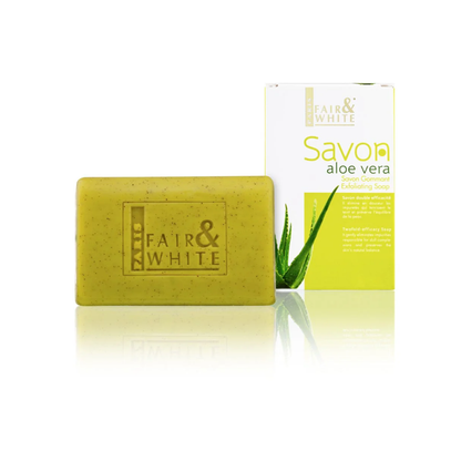 Jabón exfoliante de aloe vera Fair &amp; White, 200 g 