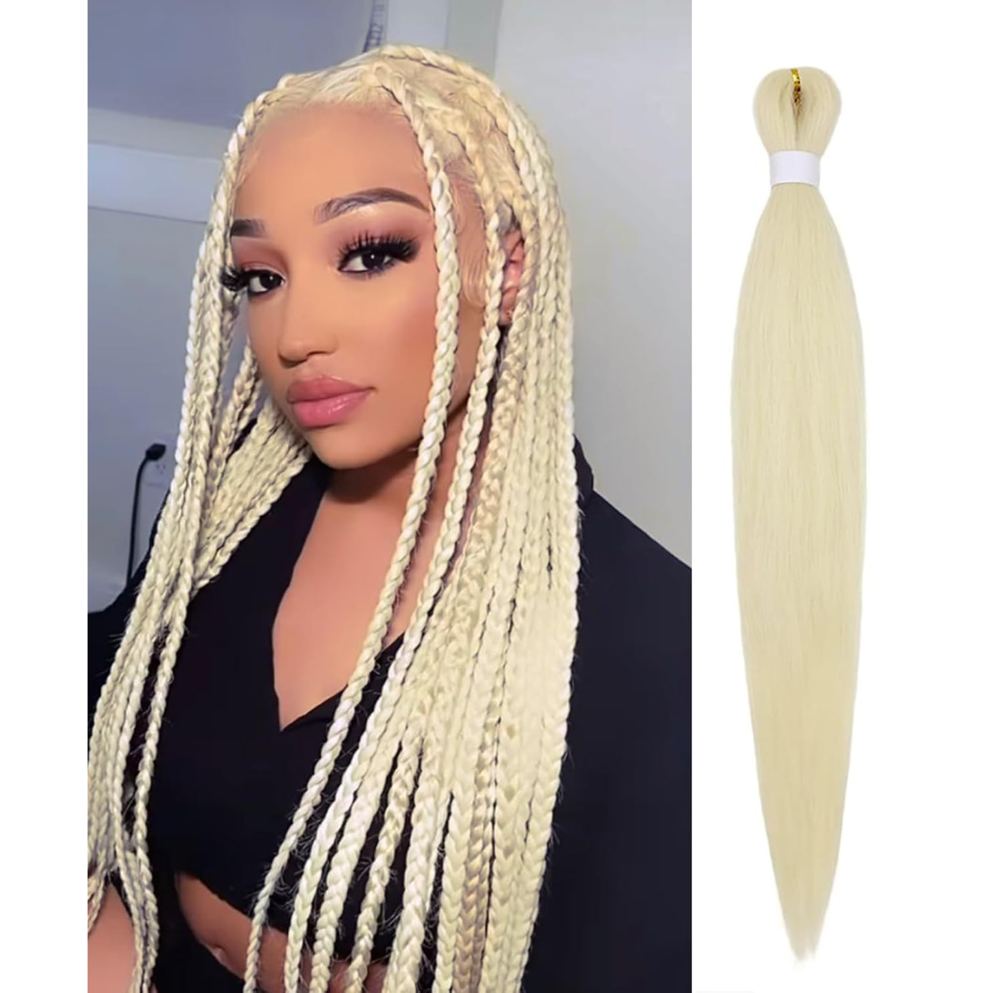 Blonde Beauty: Pre-Stretched Synthetic Braiding Hair Extension, #613