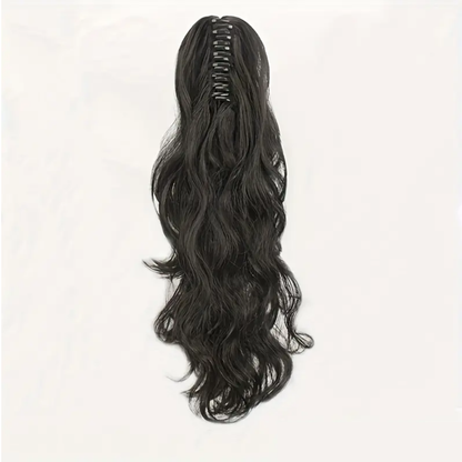 Body Wave Human Hair Claw Clip Ponytail Extension