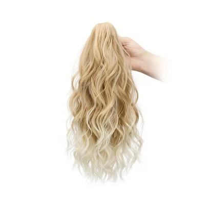 14 Inches Water Wave Curly Synthetic Clip In Ponytail Extension