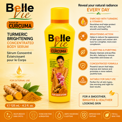 Belle Vie – Turmeric Brightening Concentrated Body Serum, 125 mL Belle Vie