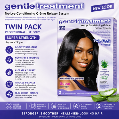 Gentle Treatment – No-Lye Conditioning Crème Relaxer System Twin Pack (2 Applications) Gentle Treatment