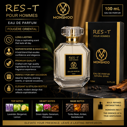 Monshoo RES-T Eau de Parfum for Men, 100 mL
