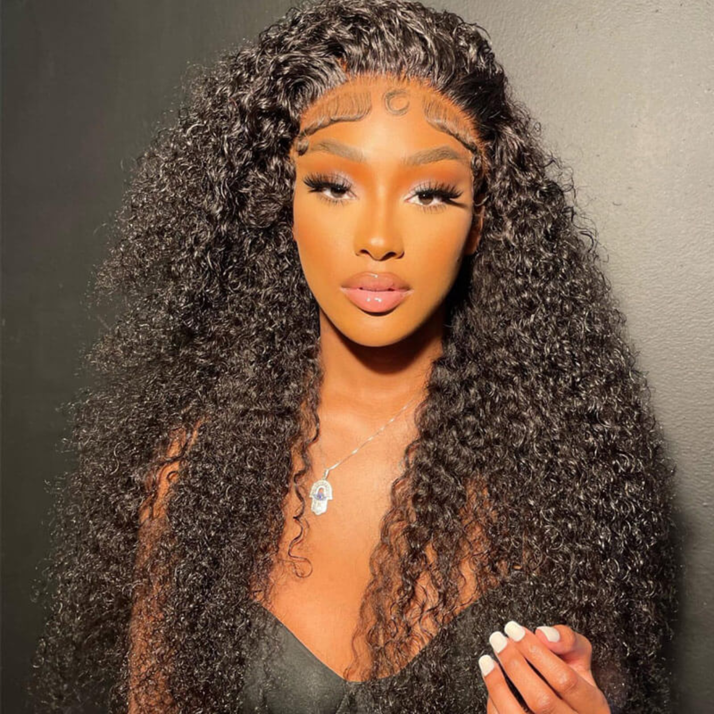 13x4 HD Lace Front Kinky Curly Human Hair Wig – 26″, 250% Full Volume