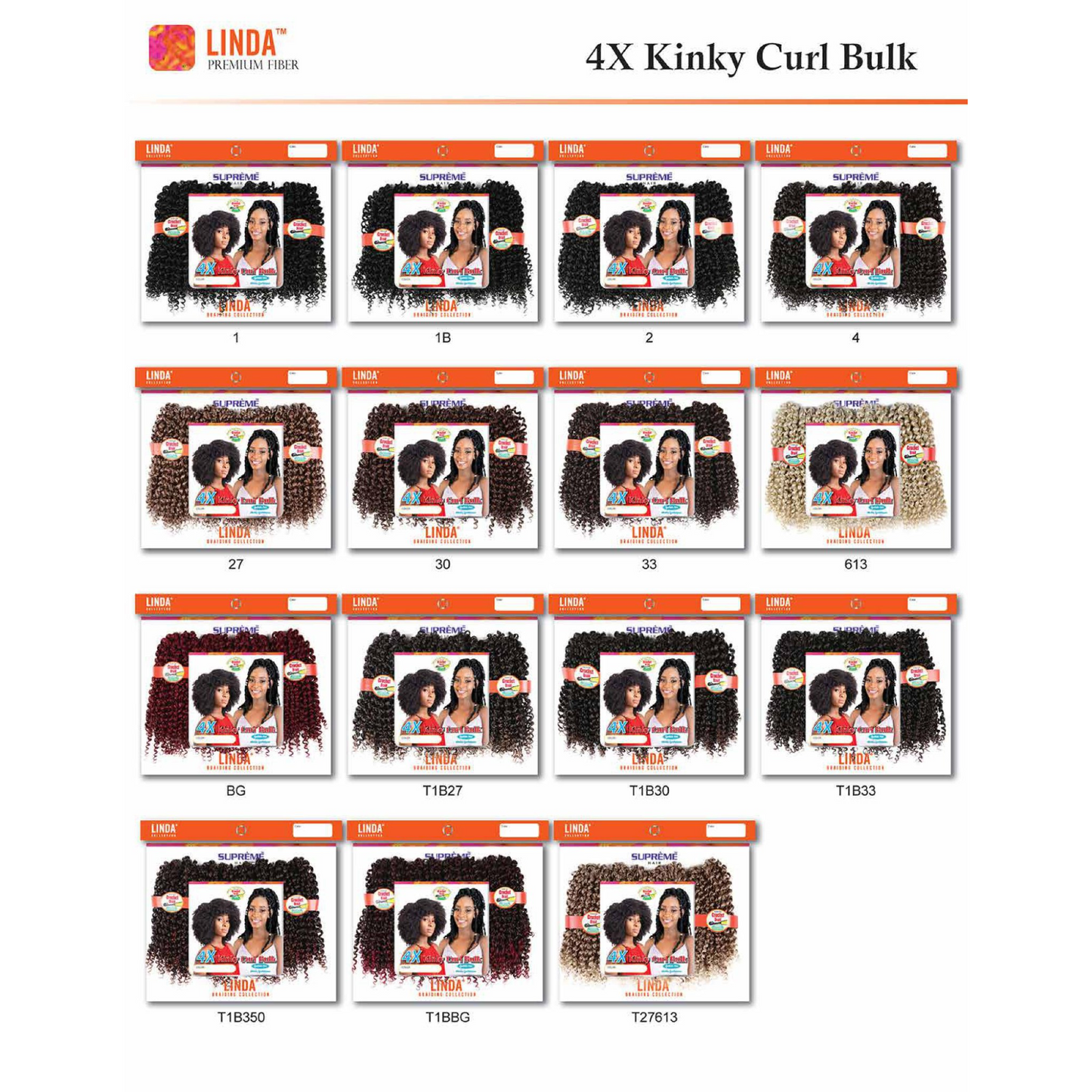 Linda Braiding Collection - 4X Kinky Curl Bulk