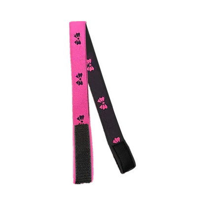 Banda elástica ajustable con borde envolvente – Rosa y negra