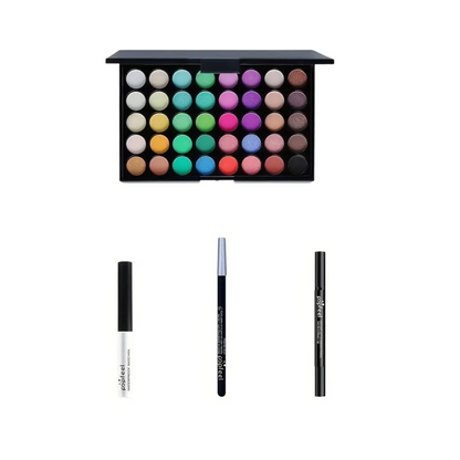 Set de maquillaje de ojos Popfeel "All Your Eye" en colores brillantes: paleta de 40 colores + herramientas, E40-02