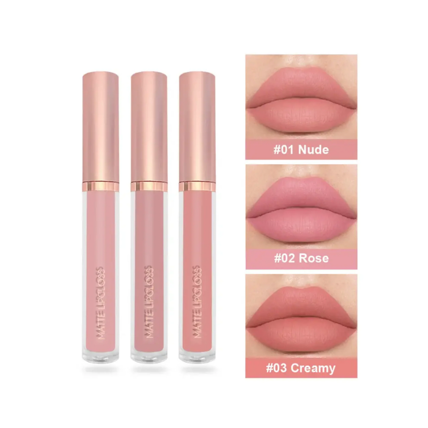 Mirsist – 3-Piece Matte Lip Gloss Set
